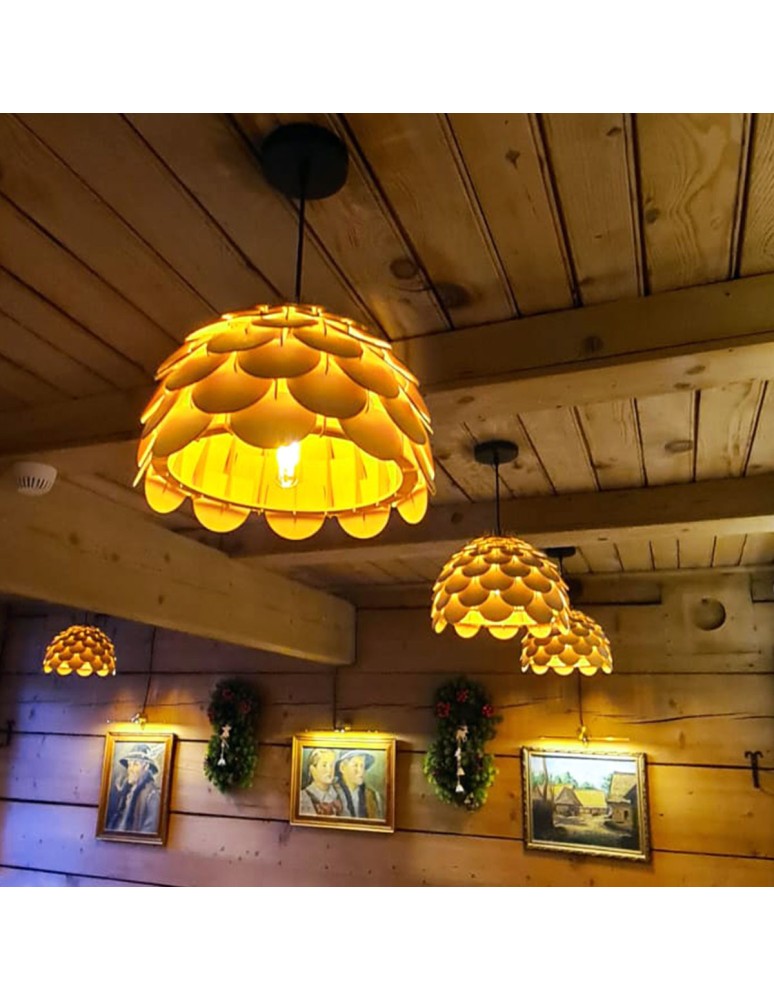 Boho pendant lamps - Light Prestige BURGO pendant large E27 wood LP-101335/1P L - product kolory-swiatla.pl 5