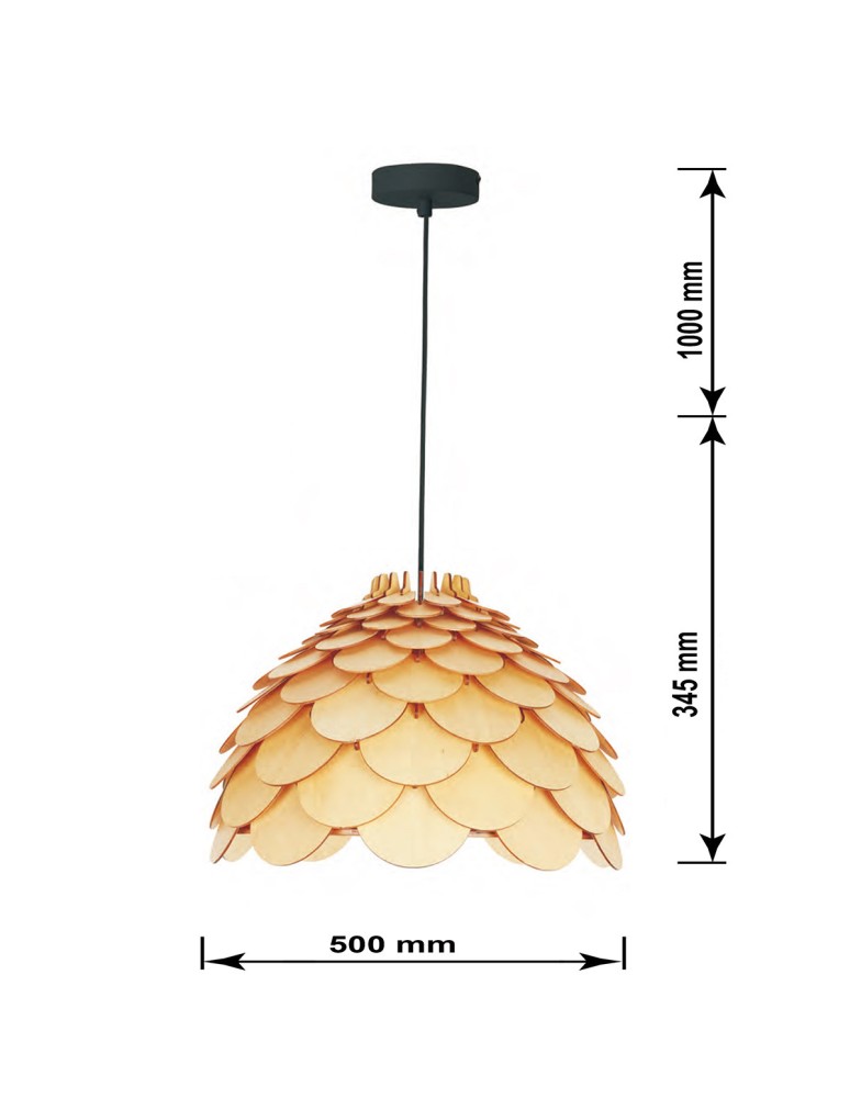 Boho pendant lamps - Light Prestige BURGO pendant large E27 wood LP-101335/1P L - product kolory-swiatla.pl 10