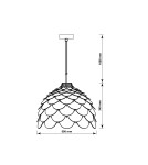 Boho pendant lamps - Light Prestige BURGO pendant large E27 wood LP-101335/1P L - product 11