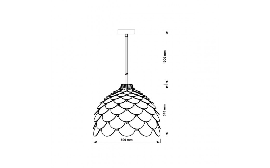 Light Prestige BURGO wisząca duża E27 drewna LP-101335/1P L