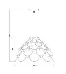 Boho pendant lamps - Light Prestige BURGO pendant large E27 wood LP-101335/1P L - product 12
