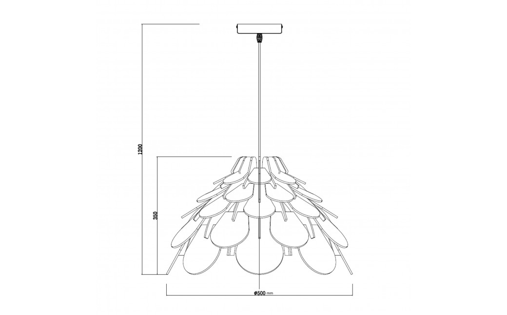 Light Prestige BURGO wisząca duża E27 drewna LP-101335/1P L