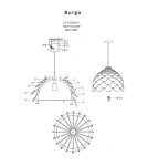 Boho pendant lamps - Light Prestige BURGO pendant large E27 wood LP-101335/1P L - product 13