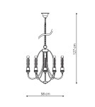 Chandelier chandeliers - Light Prestige Canaria 5 pendant E27 black LP-6704/5P - product 3