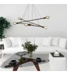 Pendant lamps - Light Prestige Estrella 6 pendant black E27 black + gold LP-075/6P BK - product 2