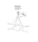 Pendant lamps - Light Prestige Estrella 6 pendant black E27 black + gold LP-075/6P BK - product 4