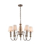 Retro chandeliers - Light Prestige Grado 5 pendant E14 white / patina LP-888/5P - product 1