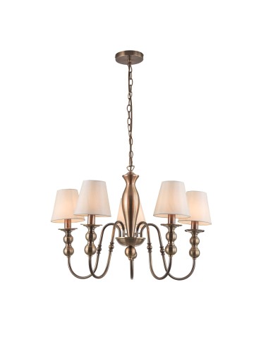 Light Prestige Grado 5 pendant E14 white / patina LP-888/5P