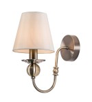 Wall lamps with lampshade - Light Prestige Grado wall lamp E14 white / patina LP-888/1W - product 1
