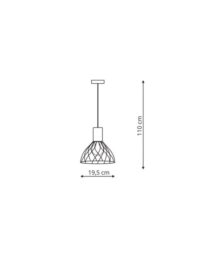 Pendant lamps - Light Prestige Moderno small pendant GU10 black/brown LP-1221/1P S BK - product kolory-swiatla.pl 3