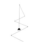 LED pendant lamps - Light Prestige Zig-Zag LED black LP-1243/1P BK - product 1