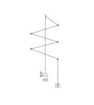 LED pendant lamps - Light Prestige Zig-Zag LED black LP-1243/1P BK - product 3