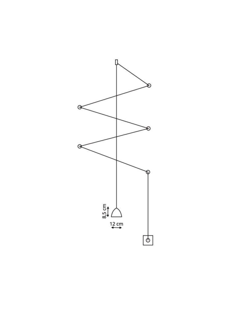 LED pendant lamps - Light Prestige Zig-Zag LED black LP-1243/1P BK - product kolory-swiatla.pl 3