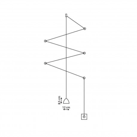 Light Prestige Zig-Zag LED czarny LP-1243/1P BK