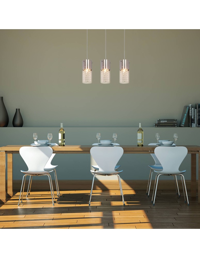 Pendant lamps - Light Prestige Zara 1 pendant 1xE14 silver, transparent LP-5221/1P - product kolory-swiatla.pl 2
