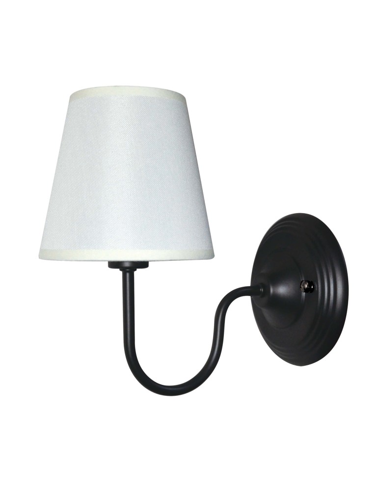 Wall lamps with lampshade - Light Prestige Verona wall lamp E14 black, white LP-88439/1W - product kolory-swiatla.pl 1
