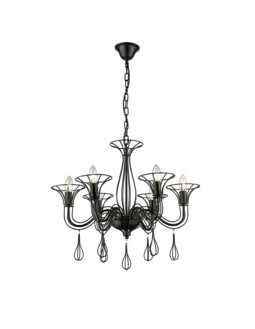 Light Prestige Tarragona 6 pendant E14 black LP-6756/6P