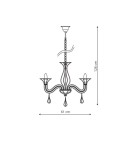 Chandelier chandeliers - Light Prestige Tarragona 6 pendant E14 black LP-6756/6P - product 5