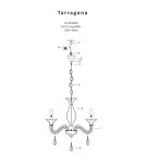 Chandelier chandeliers - Light Prestige Tarragona 6 pendant E14 black LP-6756/6P - product 6