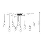 Pendant lamps - Light Prestige Soleto 10 pendant 10xE27 Black LP-90082/10P - product 3