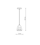 Pendant lamps - Light Prestige Melt 1 pendant E27 black LP-126/1P - product 3