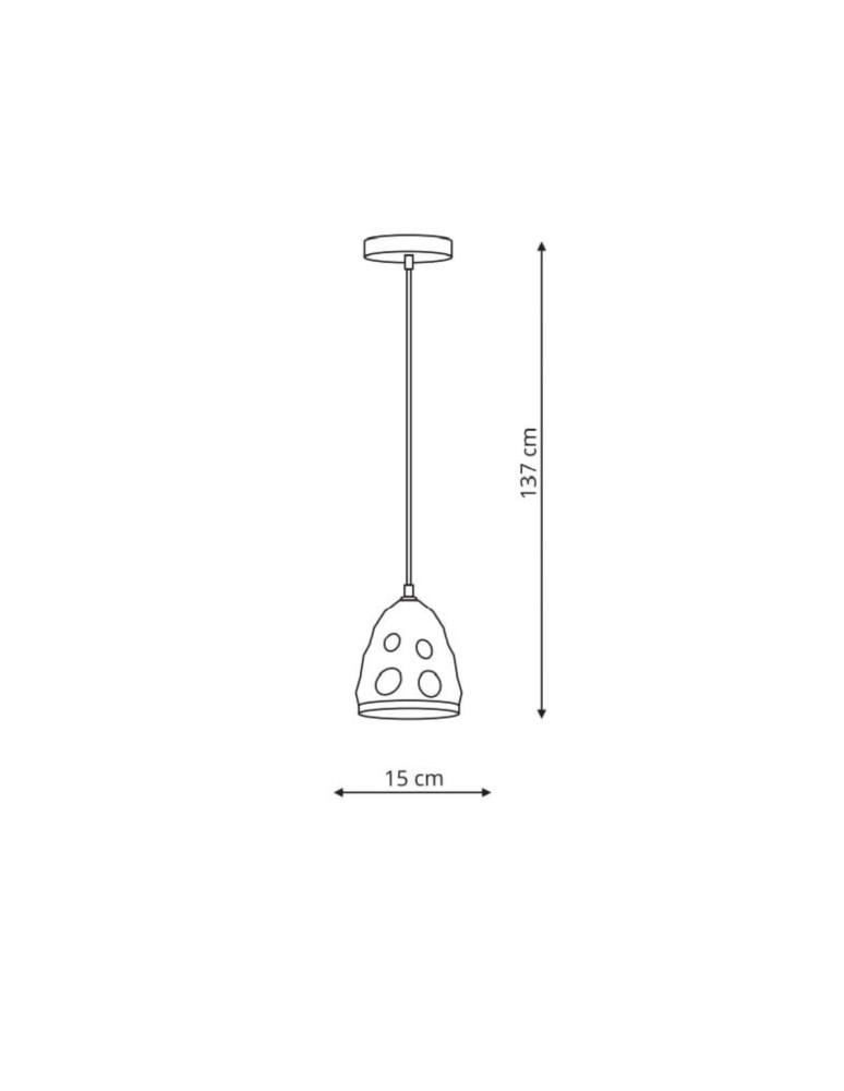 Pendant lamps - Light Prestige Melt 1 pendant E27 black LP-126/1P - product kolory-swiatla.pl 3
