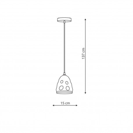 Light Prestige Melt 1 wisząca E27 czarny LP-126/1P