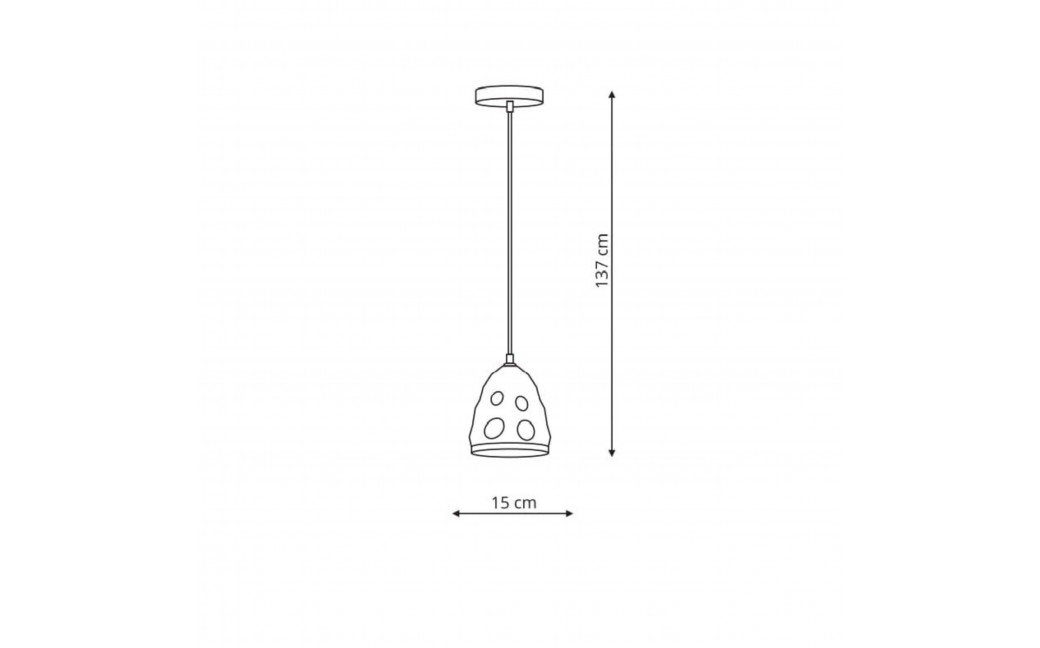 Light Prestige Melt 1 wisząca E27 czarny LP-126/1P