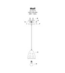 Pendant lamps - Light Prestige Melt 1 pendant E27 black LP-126/1P - product 4