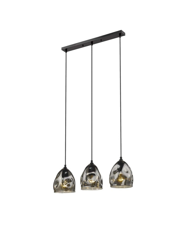 Pendant lamps on a strip - Light Prestige Melt 3 pendant E27 black LP-126/3L - product kolory-swiatla.pl 1