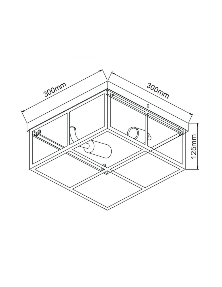 Loft ceiling lamps - industrial - Light Prestige Monza plafond E14 chrome / transparent LP-2323/2C - product kolory-swiatla.pl 3