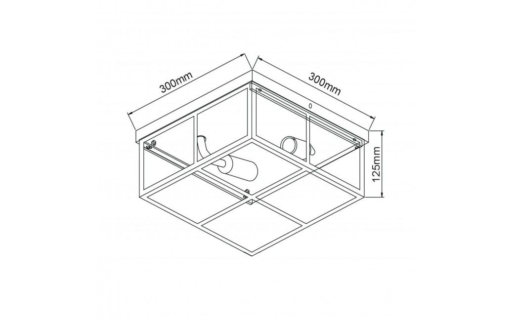 Light Prestige Monza plafon E14 chrom / transparentny LP-2323/2C