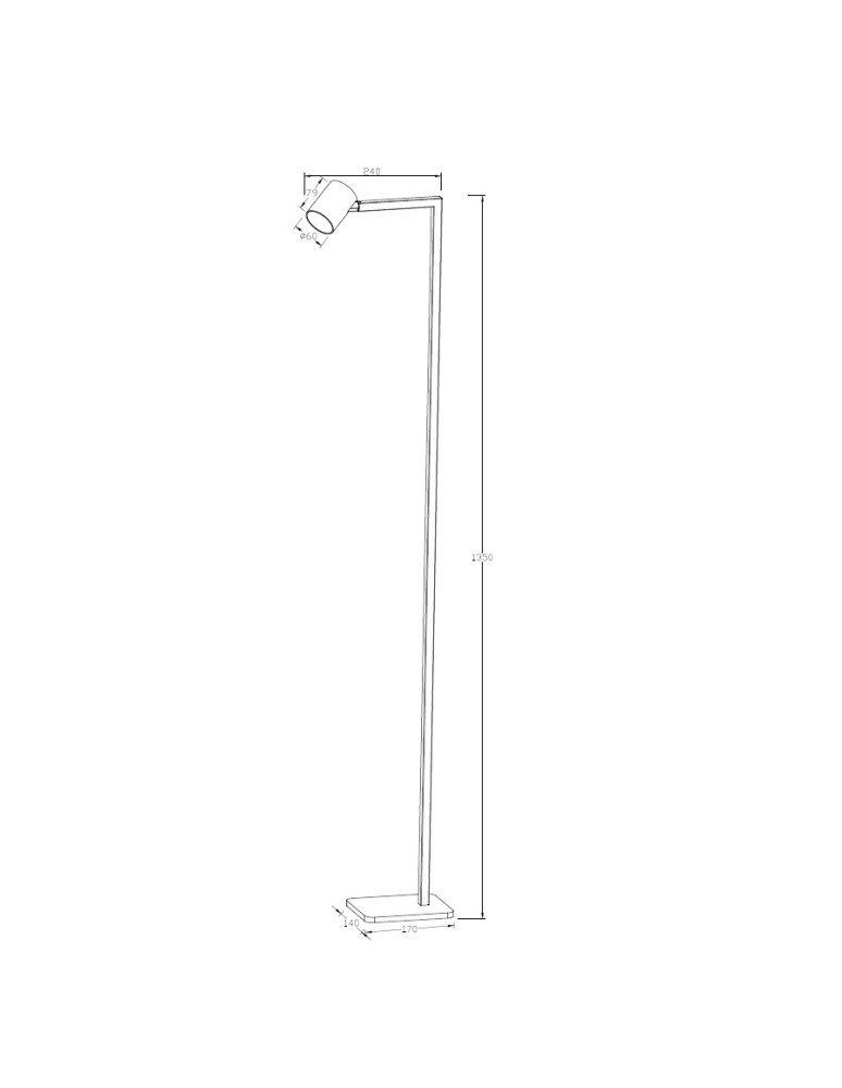 Floor lamps for reading - Light Prestige Snow floor lamp black 1xGU10 LP-731/1F BK - product kolory-swiatla.pl 4
