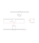 Wall lamps over the mirror - Light Prestige Modern LED wall lamp 6W 800lm 3000K gold LP-777/1W M GD. - product 7