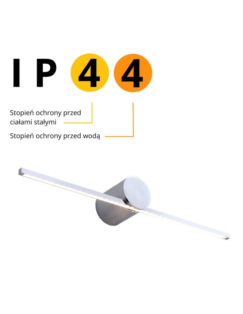 Wall lamps over the mirror - Light Prestige Modern LED wall lamp 6W 800lm 3000K silver LP-777/1W M CH - product kolory-swiatla.pl 7