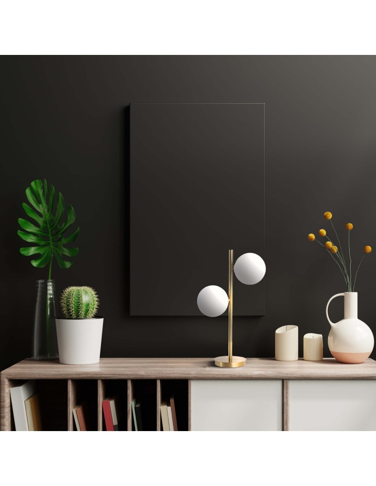 Modern table lamps - Light Prestige Dorado Desk G9 2x40W gold/white LP-002/2T - product kolory-swiatla.pl 2