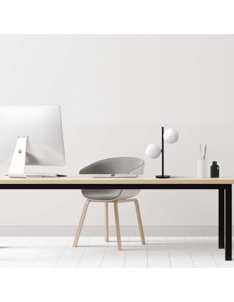 Modern table lamps - Light Prestige Dorado Desk G9 2x40W black/white LP-002/2T BK - product kolory-swiatla.pl 2