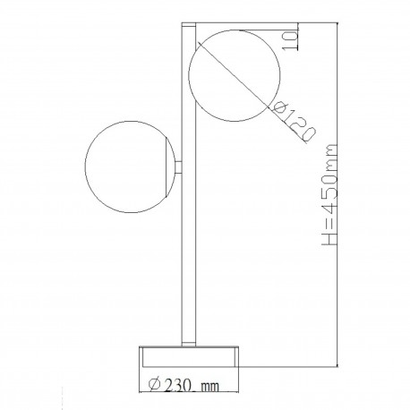 Light Prestige Dorado Biurkowa G9 2x40W czarny/biały LP-002/2T BK