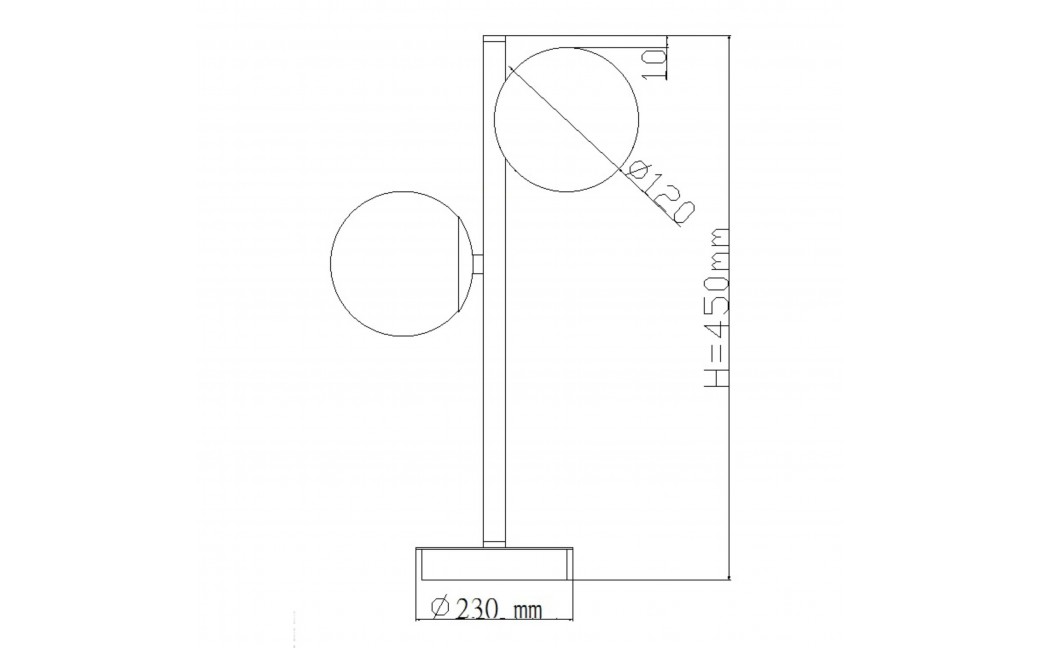 Light Prestige Dorado Biurkowa G9 2x40W czarny/biały LP-002/2T BK