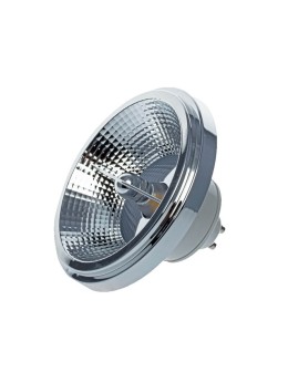 Light Prestige ES111 GU10 LED 9W 4000K plastic+aluminum white-silver bulb 1x silver.