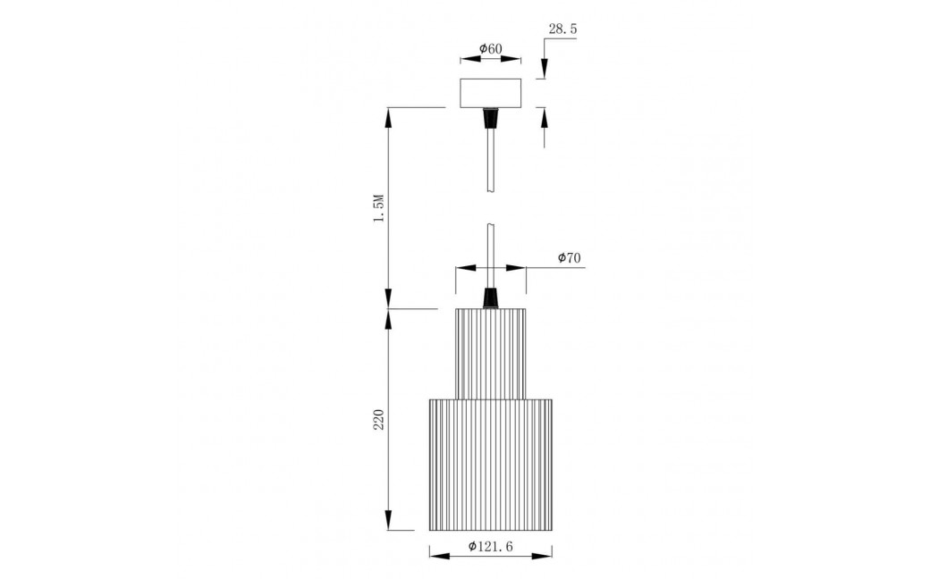 Light Prestige Tokio Lampa wisząca E27 1x60W czarny LP-787/1P L BK