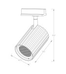 Lamps for 1 phase busbars - Light Prestige Tokio System 1F GU10 1x50W white LP-787/1R WH - product 8