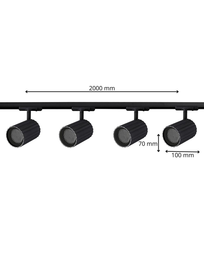 Ready-made rail kits - Light Prestige Tokio System 1F GU10 4x40W black LP-787 SET 1F BK - product kolory-swiatla.pl 10
