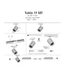 Ready-made rail kits - Light Prestige Tokio System 1F GU10 4x40W black LP-787 SET 1F BK - product 11
