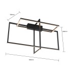 Modern ceiling lamps - Light Prestige Frame Plafond LED 60W 3000K 1660lm black LP-980/3D3 BK. - product 3
