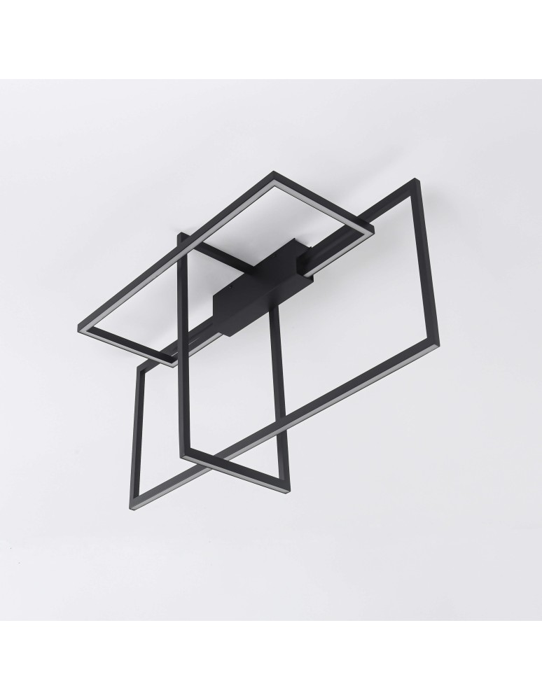 Modern ceiling lamps - Light Prestige Frame Plafond LED 60W 4000K 1660lm black LP-980/3D4 BK. - product kolory-swiatla.pl 7