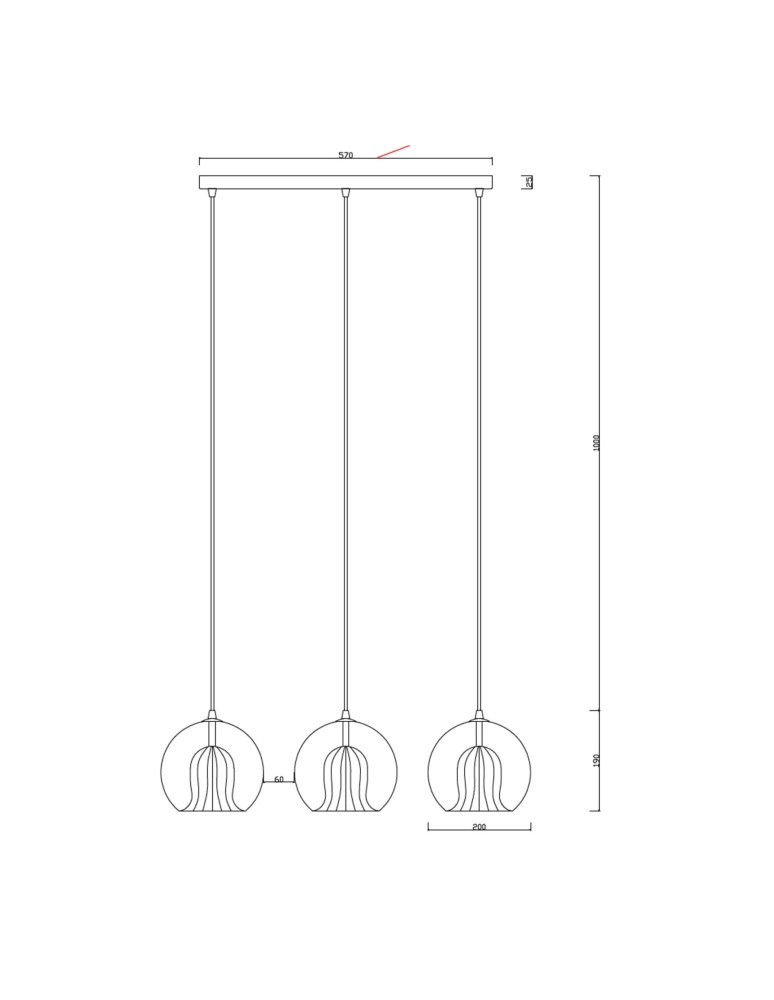 Pendant lamps - Light Prestige Arette Pendant Lamp LP-133/3L - product kolory-swiatla.pl 5