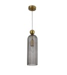 Single pendant lamps - Light Prestige Piega pendant lamp E14 1x40W smoked/gold LP-939/1P smoked - product 1