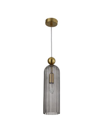 Light Prestige Piega pendant lamp E14 1x40W smoked/gold LP-939/1P smoked