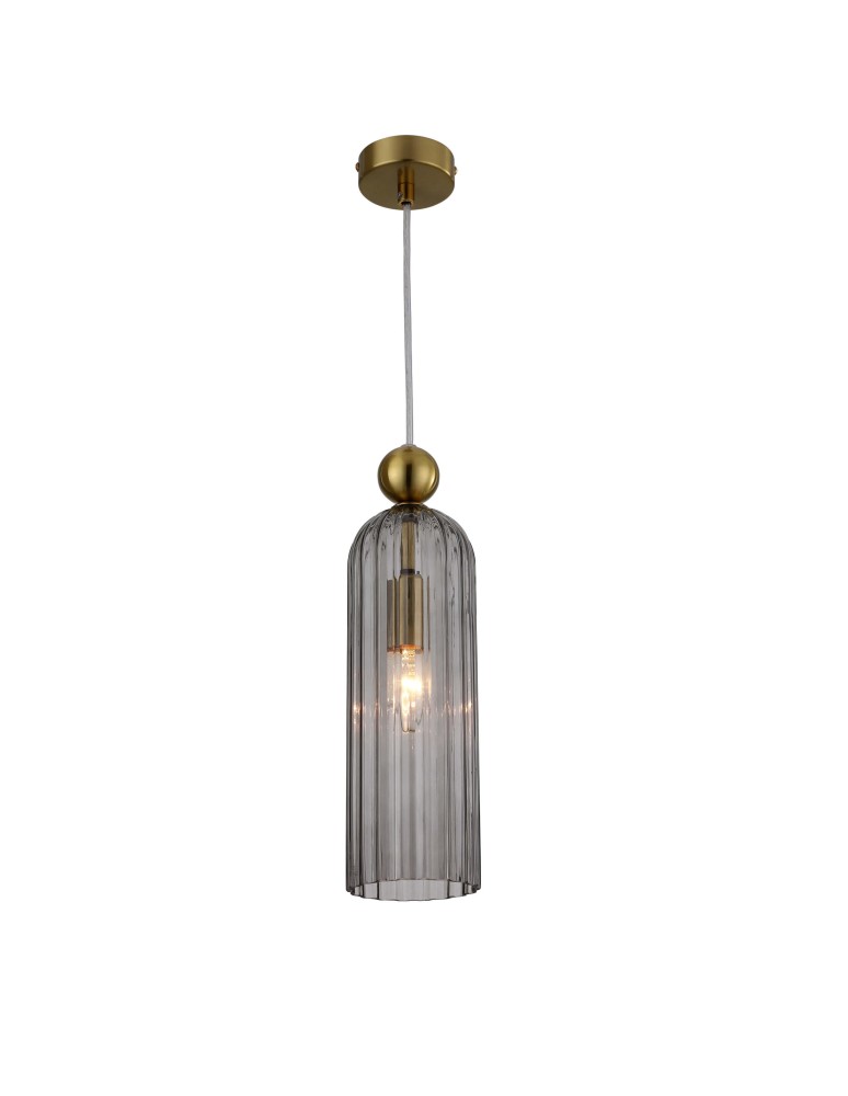 Single pendant lamps - Light Prestige Piega pendant lamp E14 1x40W smoked/gold LP-939/1P smoked - product kolory-swiatla.pl 8